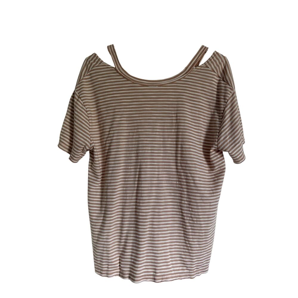 Anthropologie t.la striped cotton modal short sleeve T-shirt NWT small